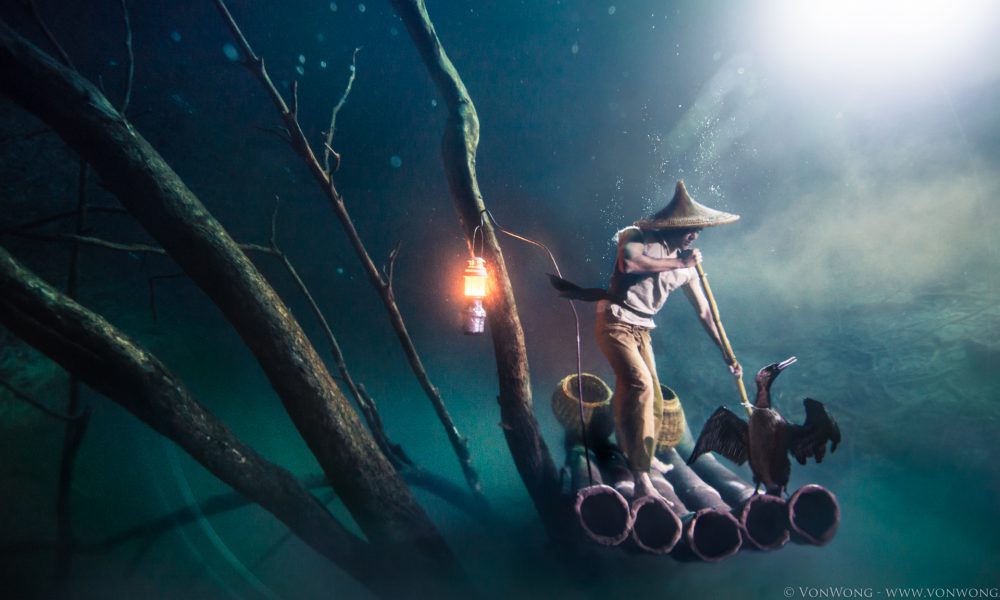 VonWong's Underwater Fisherman in collaboration with Ballentines